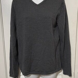 Pendleton Gray V-Neck Sweater Classic Knit